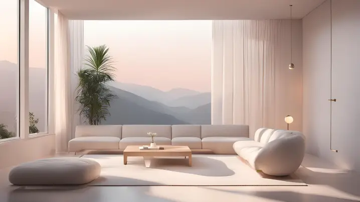 Master bedroom with custom area rug